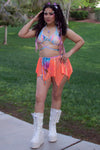 Sassy Fairy Mini Skirt - Iridescent Coral