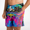 Electric Eden Unisex Shorts (Made to Order) - Midnight Lava