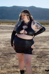Hypnotic Cut-Out Shorts - Metallic Black