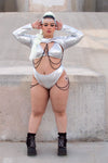 Cyberlink Bottoms - Metallic Silver