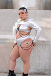 Cyberlink Bottoms - Metallic Silver