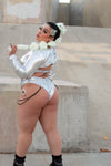 Cyberlink Bottoms - Metallic Silver