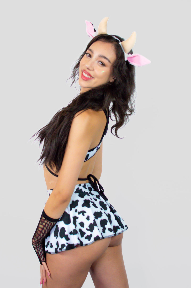 La Diabla Mini Skirt - Cow