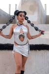 Afterglow Bodysuit - Metallic Silver