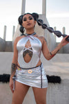 Afterglow Bodysuit - Metallic Silver