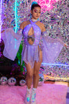 Sassy Fairy Mini Skirt - Lilac Mesh