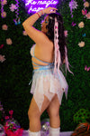 Sassy Fairy Mini Skirt with Fringe - White Mesh