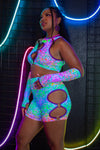 Hypnotic Cut-out Shorts - Trippy Trix