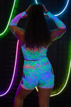 Hypnotic Cut-out Shorts - Trippy Trix