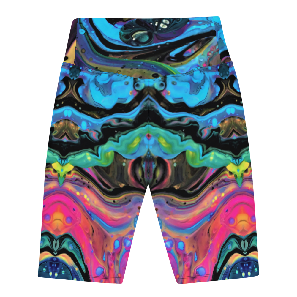 Noise Biker Shorts (Made to Order) - Midnight Lava
