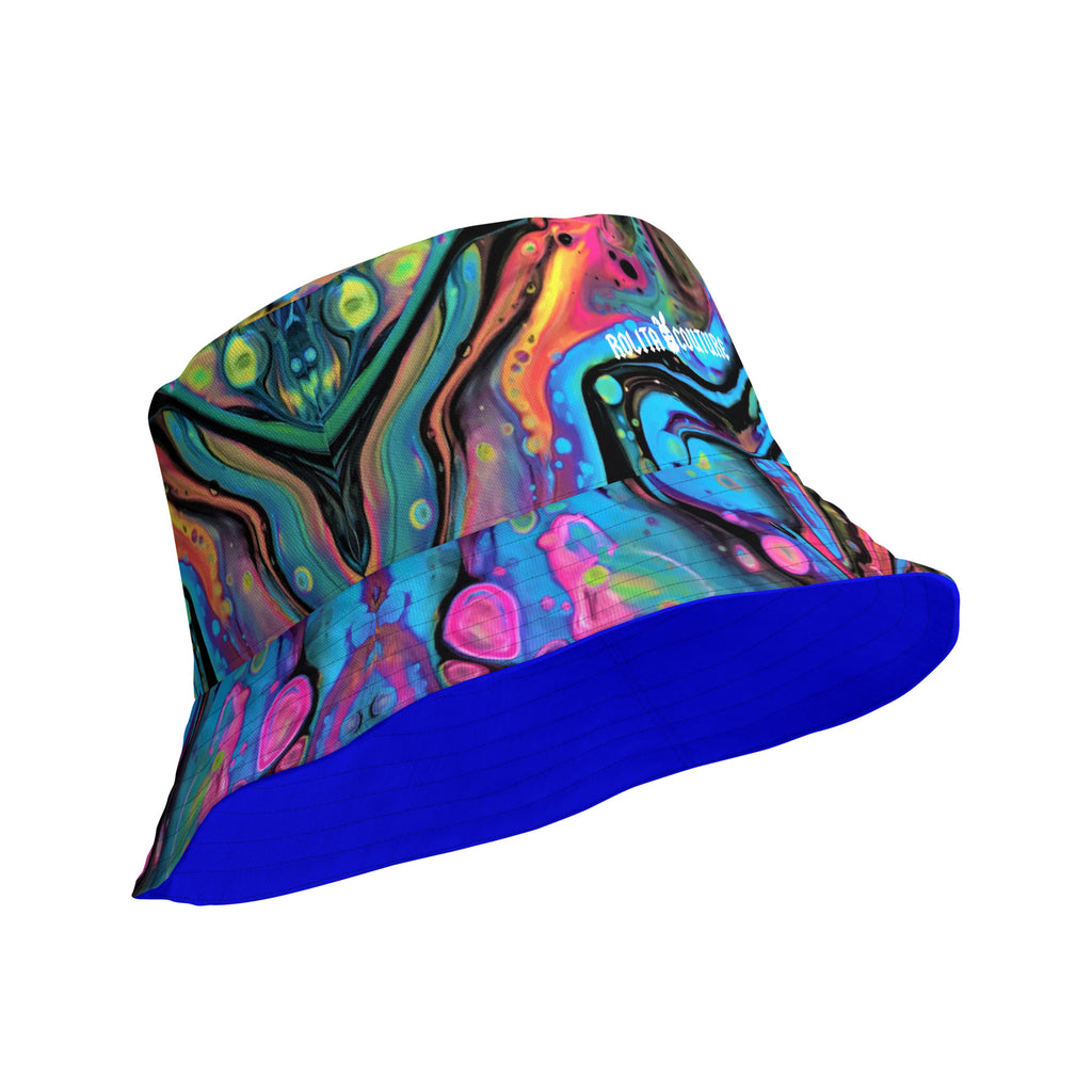Dual Reversible Bucket Hat (Made to Order) - Midnight Lava
