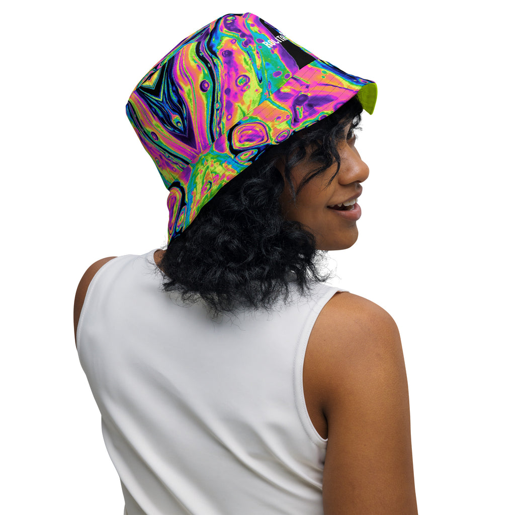 Dual Reversible Bucket Hat (Made to Order) - Liquid Mirage
