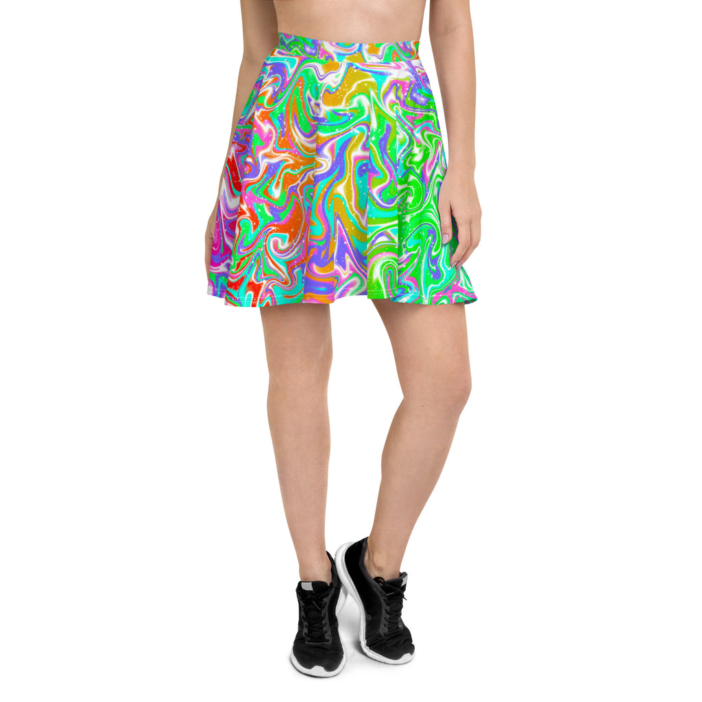 Dirty Drops Skater Skirt (Made to Order) - Trippy Trix