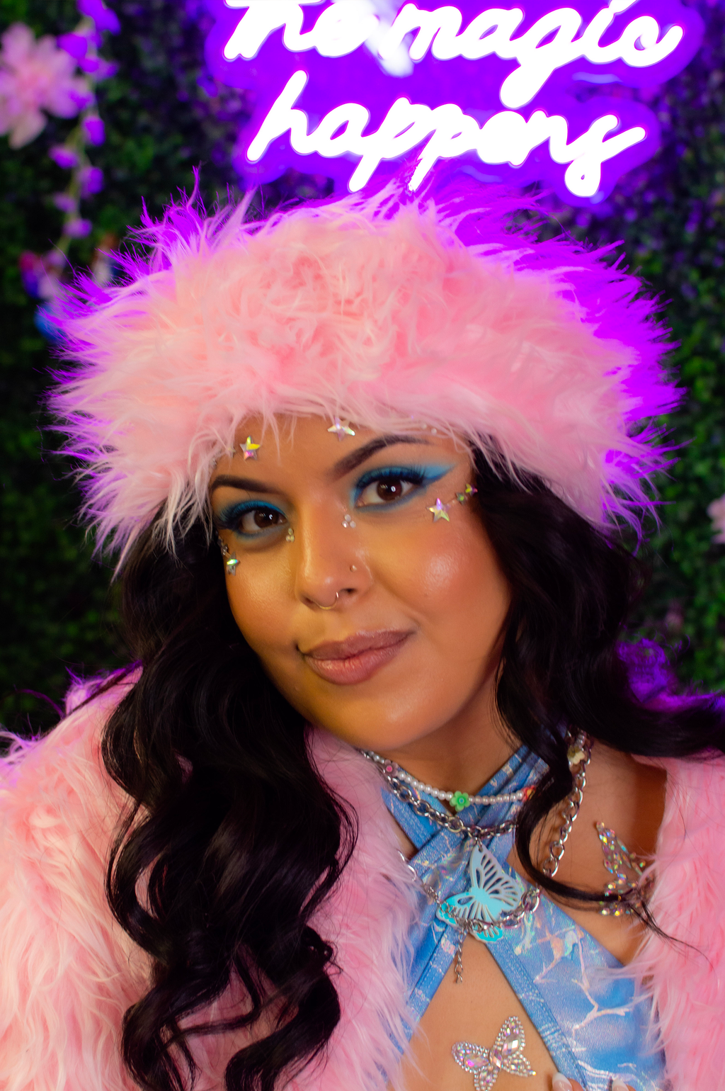 Furry Headband - Baby Pink Fur