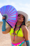 Iridescent Purple Hand Fan - Vaca Galactica