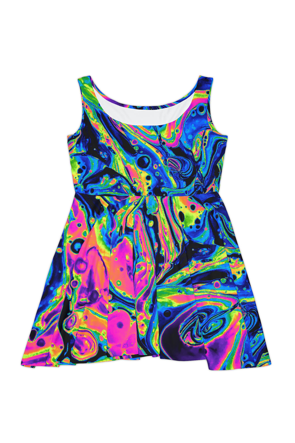 Disco Diva Skater Dress (Made to Order) - Liquid Mirage