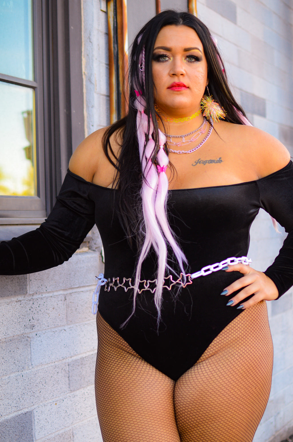 Dangerous off shoulder bodysuit - Black