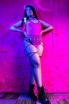 Monarch Mesh Bodysuit - Neon Pink Mesh