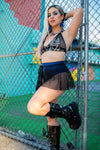 Galactic Fairy Skirt - Black Mesh
