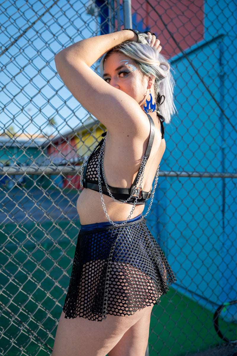 Galactic Fairy Skirt - Black Mesh