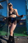 Galactic Fairy Skirt - Black Mesh