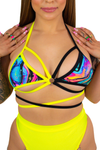 Butterfly Kisses Wrap Top - Midnight Lava