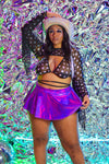 Bad Girl Mini Skirt - Purple Oil Slick