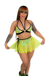 Galactic Fairy Skirt - Neon Yellow Mesh