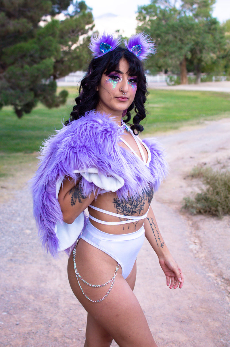 Bootylicious Chain Bottoms - Silver Oil Slick