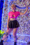 Bad Girl Mini Skirt - Black Oil Slick