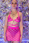 Your Fantasy Mini Skirt - Pink Star Mesh