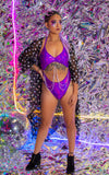Punk Princess Bodysuit - Purple Oil Slick