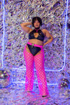 Flirt With Me Chaps - Pink Star Mesh