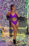 Punk Princess Bodysuit - Purple Oil Slick