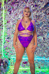 Bootylicious Chain Bottoms - Purple Oil Slick