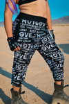 Kiss Me Joggers - Black & White