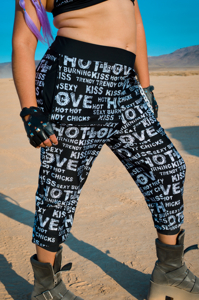 Kiss Me Joggers - Black & White