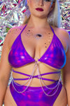 Joy Chain Wrap Top - Purple Oil Slick