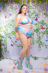 Glitz High Waist Bottoms - Tie Die Pastel